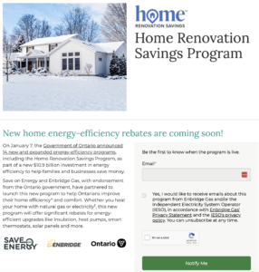 HOme renovations savings program