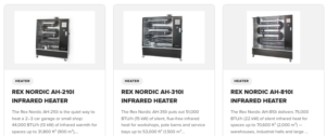 Rex Nordic Diesel Heaters for farms and garages